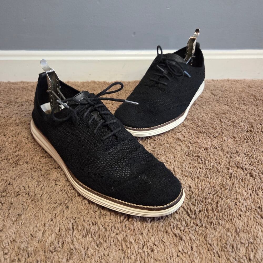 Cole Haan original grand wingtip oxford black sneakers with stitchlite shoes 10